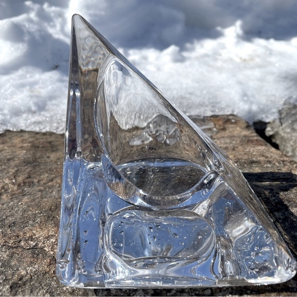 Nybro Other - Vintage Nybro Sweden pyramid candle holder, MCM art glass, excellent condition